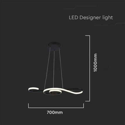 LED Пендел LED/18W/230V 3000K черен