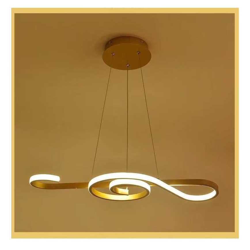 LED Пендел LED/18W/230V 3000K златист