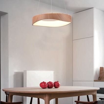 LED Пендел LED/18W/230V 3000K ø 40 см кафяв