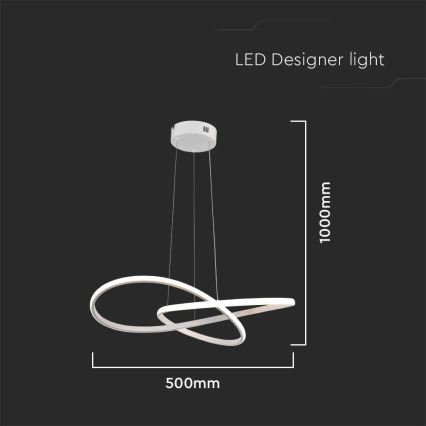 LED Пендел LED/20W/230V 3000K бял