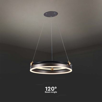 LED Пендел LED/20W/230V 3000K Ø 42 см кафяв