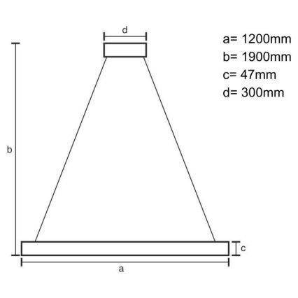 LED Пендел LED/22W/230V 4000K 120 см пепел/масивнo дървo