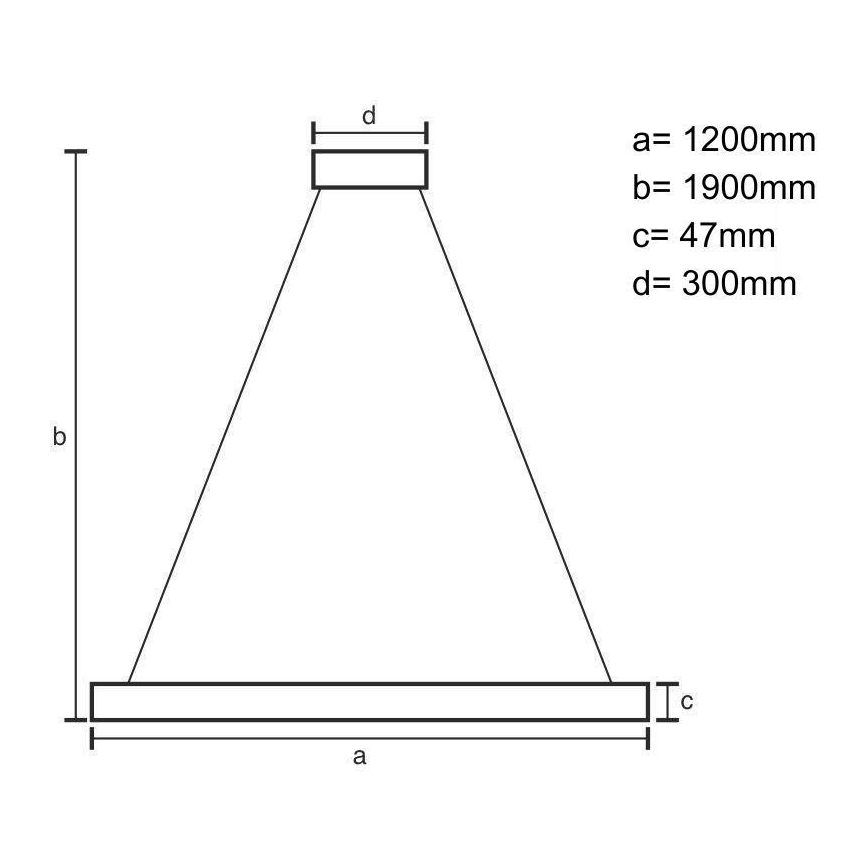 LED Пендел LED/22W/230V 4000K 120 см пепел/масивнo дървo