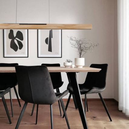 LED Пендел LED/22W/230V 4000K 120 см бор/масивнo дървo