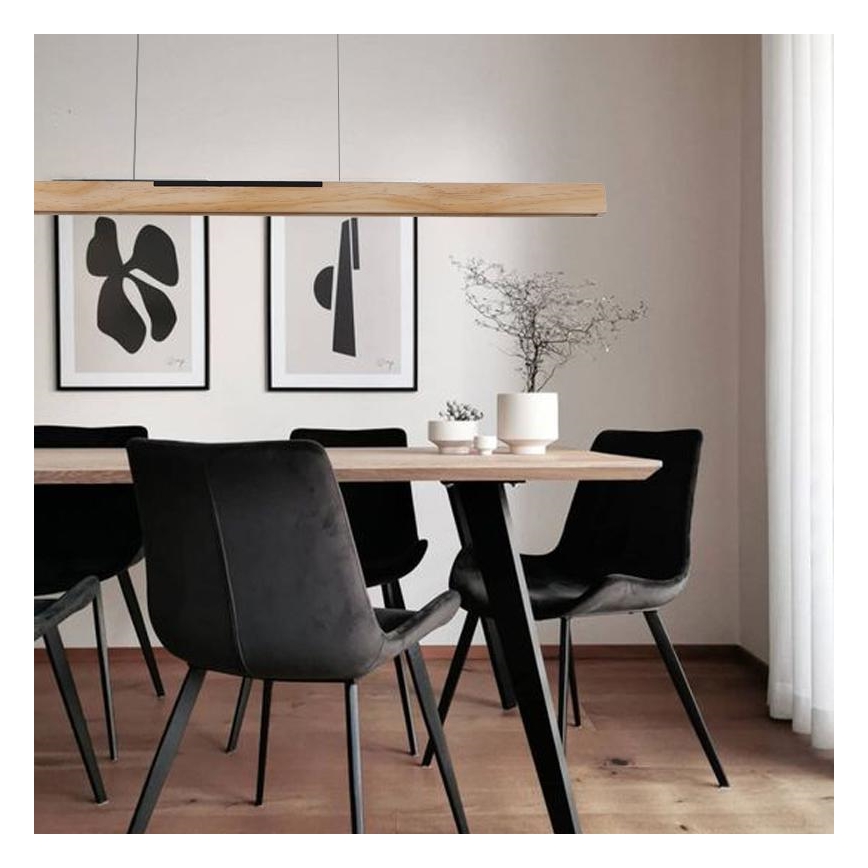 LED Пендел LED/22W/230V 4000K 120 см бор/масивнo дървo