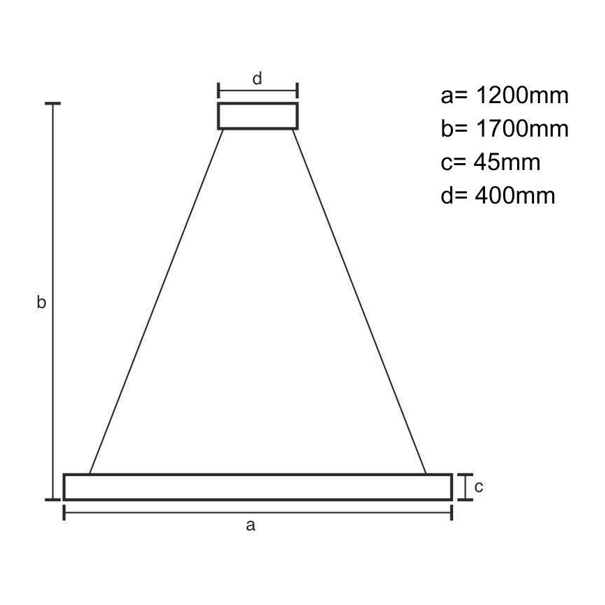 LED Пендел LED/22W/230V 4000K 120 см бук/масивнo дървo