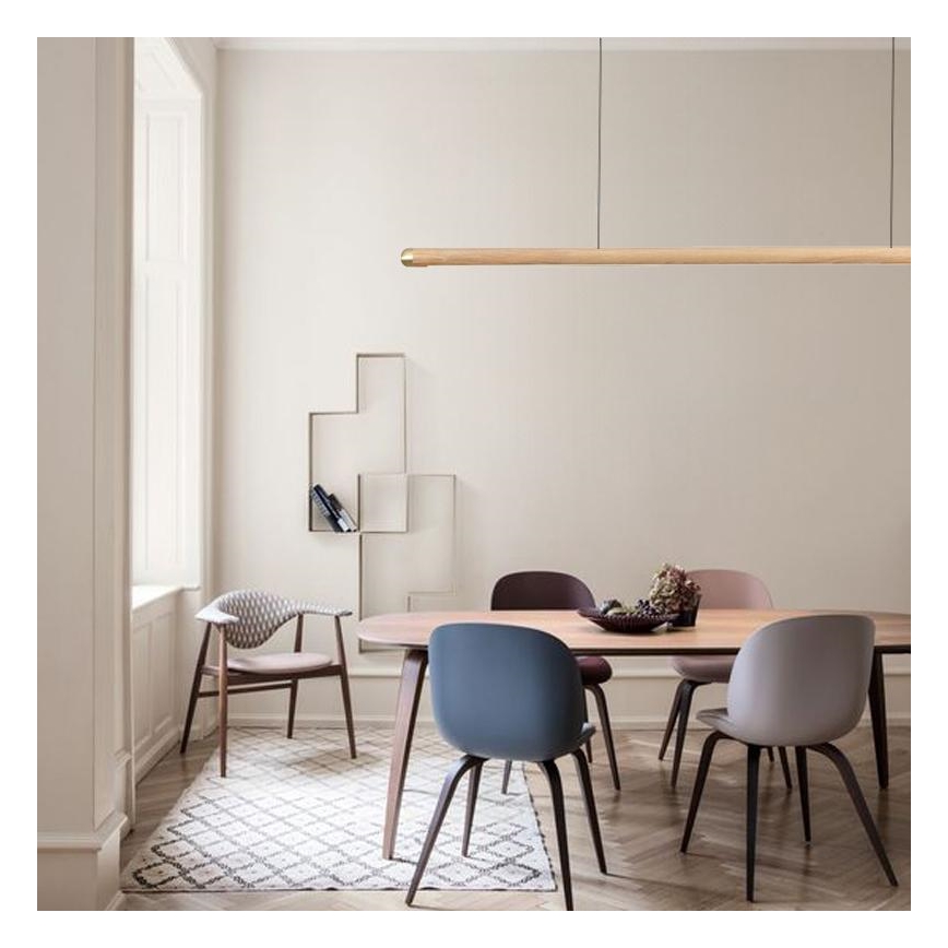 LED Пендел LED/22W/230V 4000K 120 см пепел/масивнo дървo