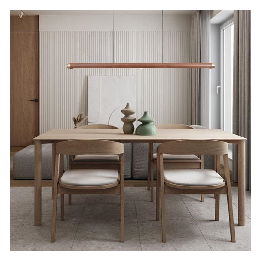 LED Пендел LED/22W/230V 4000K 120 см пепел/масивнo дървo