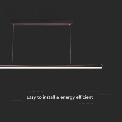 LED Пендел LED/23W/230V 4000K 120 см черен