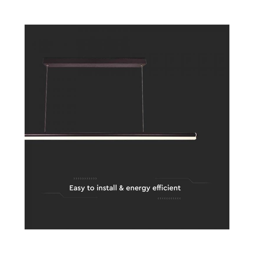 LED Пендел LED/23W/230V 4000K 120 см черен