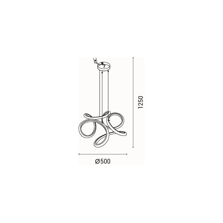 LED Пендел LED/24W/230V 3000K 50x120 см