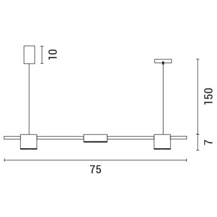 LED Пендел LED/24W/230V 3000K черен