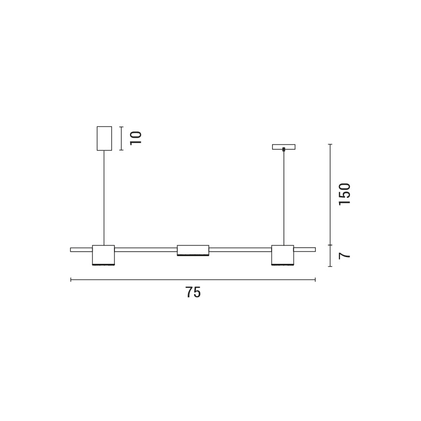 LED Пендел LED/24W/230V 3000K черен