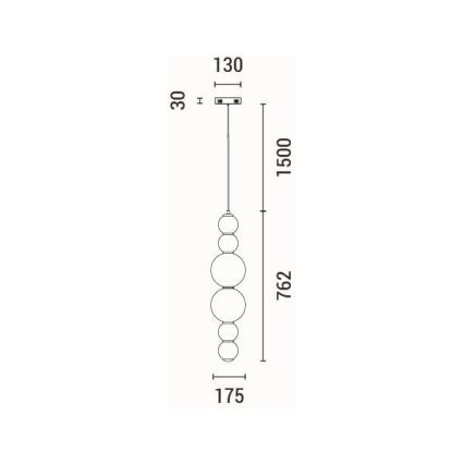 LED Пендел LED/24W/230V 3000K
