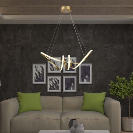 LED Пендел LED/24W/230V 3000K златист