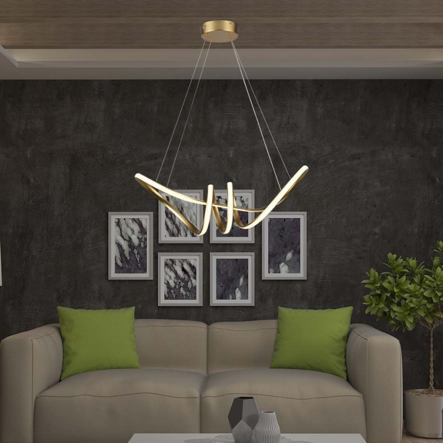 LED Пендел LED/24W/230V 3000K златист