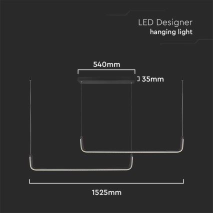 LED Пендел LED/24W/230V 4000K черен