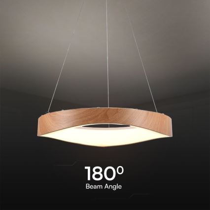 LED Пендел LED/25W/230V 3000K ø 50 см кафяв
