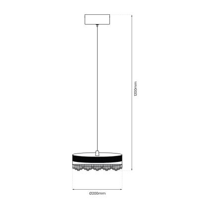 LED Пендел LED/25W/230V Ø 20 см златист