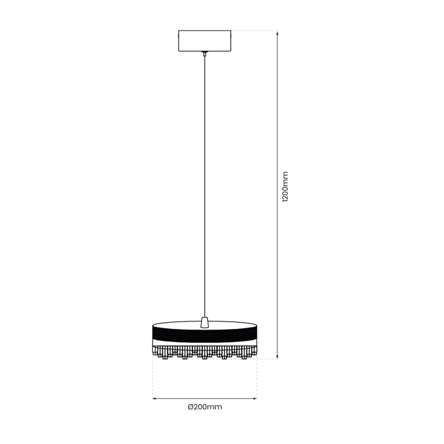 LED Пендел LED/25W/230V Ø 20 см златист