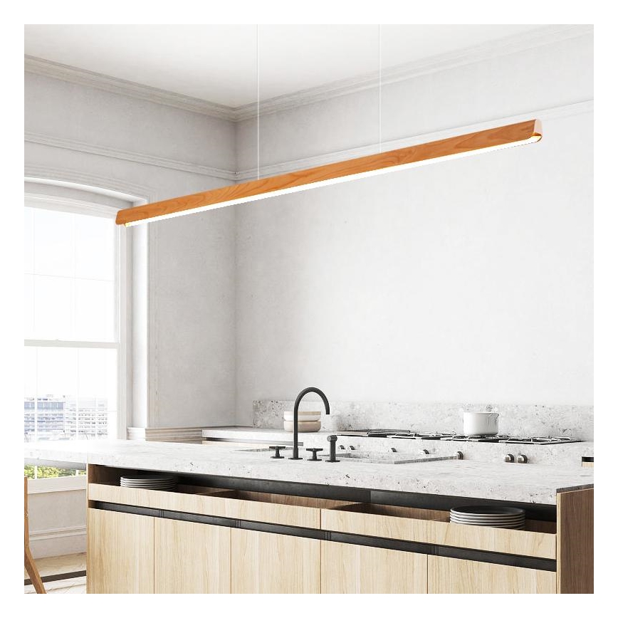 LED Пендел LED/26W/230V 4000K 150 см бук/масивнo дървo