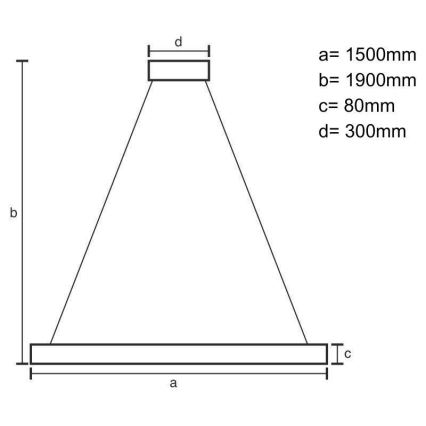 LED Пендел LED/26W/230V 4000K 150 см пепел/масивнo дървo