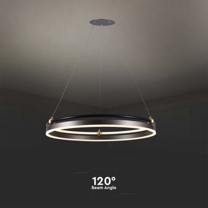 LED Пендел LED/30W/230V 3000K Ø 62 см кафяв