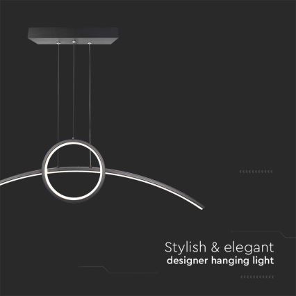 LED Пендел LED/30W/230V 4000K 88 см черен