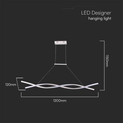 LED Пендел LED/30W/230V 4000K бял