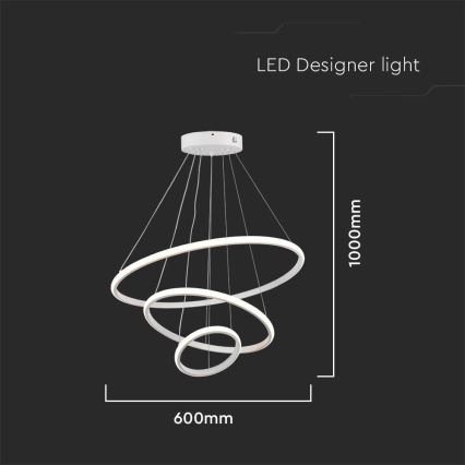 LED Пендел LED/32W/230V 3000K бял