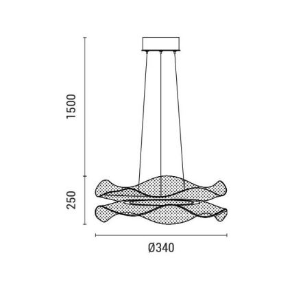 LED Пендел LED/34W/230V 3000K