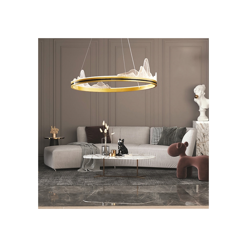 LED Пендел LED/35W/230V 3000K златист