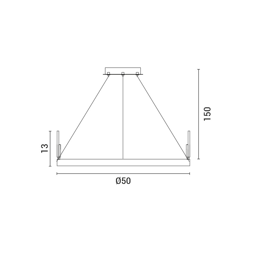 LED Пендел LED/35W/230V 3000K златист