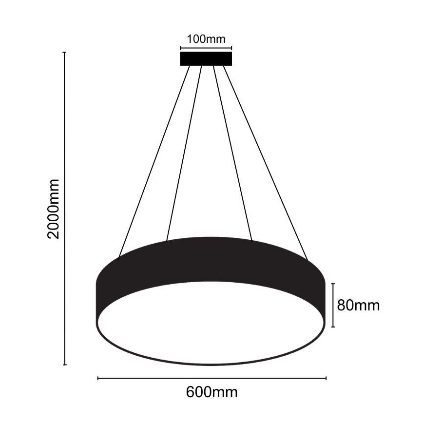 LED Пендел LED/35W/230V 4000K Ø 60 см