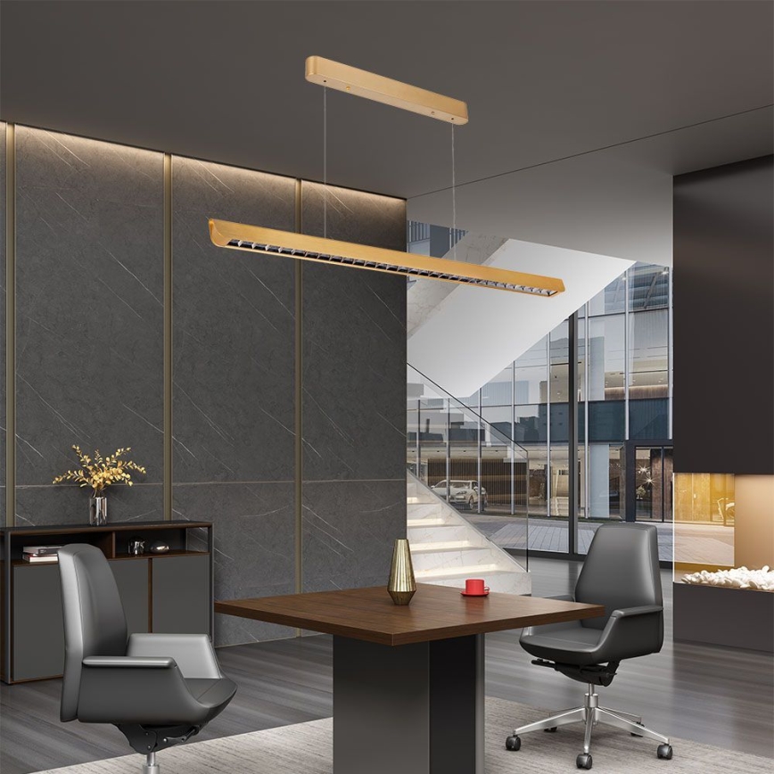 LED Пендел LED/36W/230V 3000/4000/6400K златист