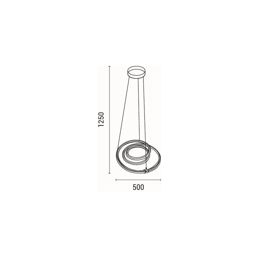 LED Пендел LED/38W/230V 3000K 50x50 см