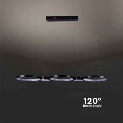 LED Пендел LED/38W/230V 3000K черен