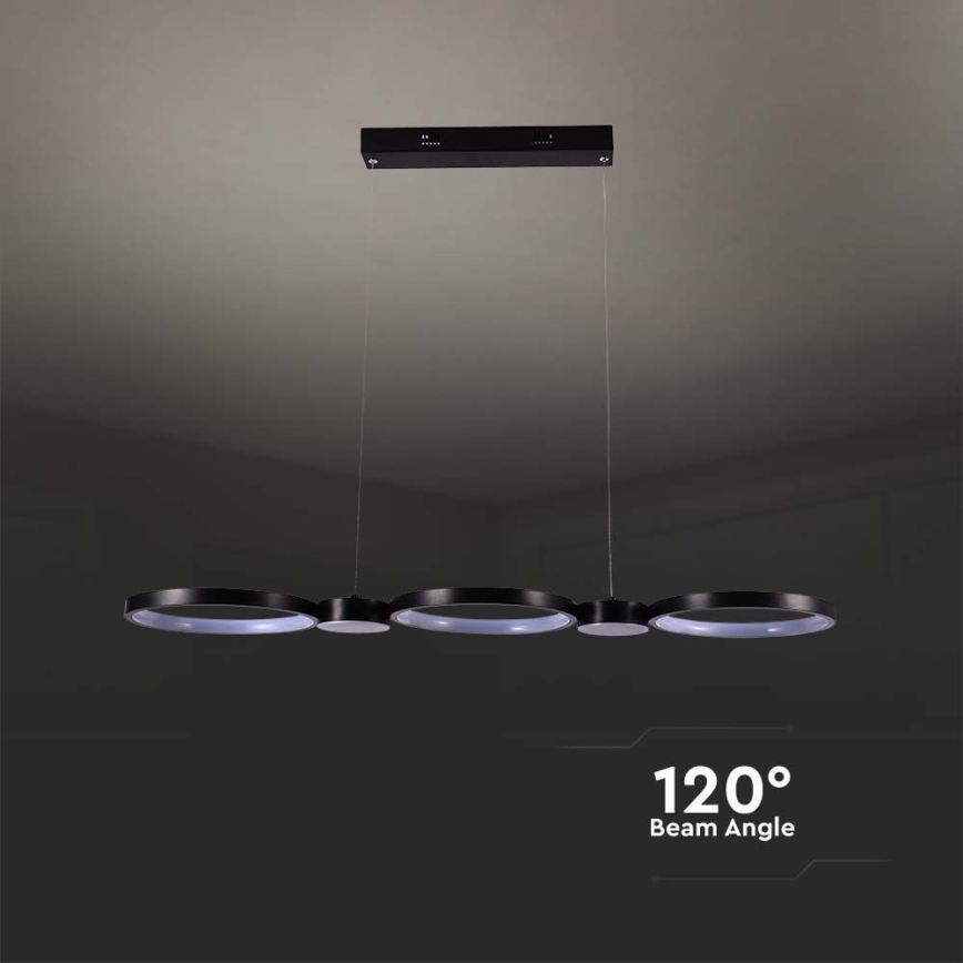 LED Пендел LED/38W/230V 3000K черен