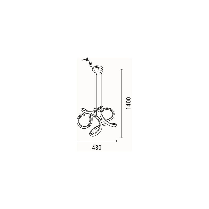 LED Пендел LED/38W/230V 3000K