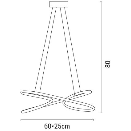 LED Пендел LED/40W/230V 4000K черен