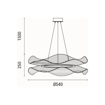 LED Пендел LED/48W/230V 3000K