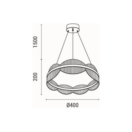 LED Пендел LED/48W/230V 3000K