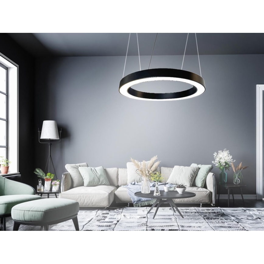 LED Пендел LED/50W/230V 4000K Ø 100 см черен