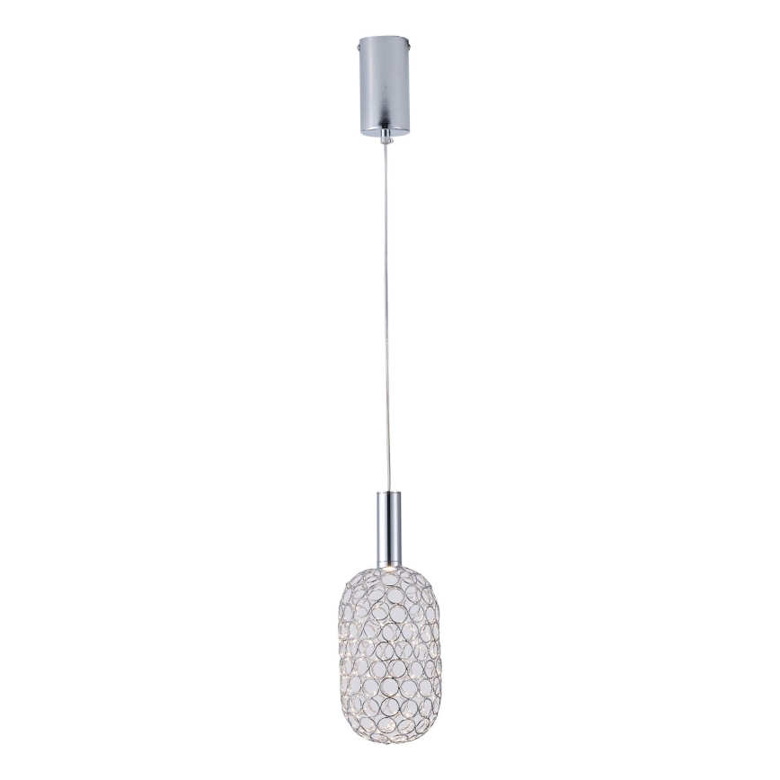 LED Пендел LED/6,3W/230V 3000K лъскав хром Ø 20 см