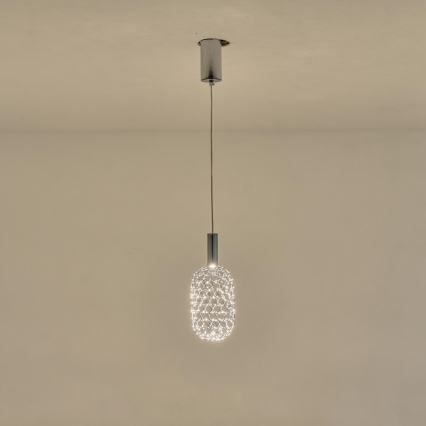LED Пендел LED/6,3W/230V 3000K лъскав хром Ø 20 см