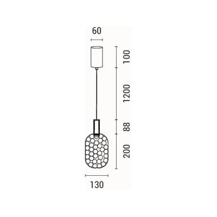 LED Пендел LED/6,3W/230V 3000K лъскав хром Ø 20 см