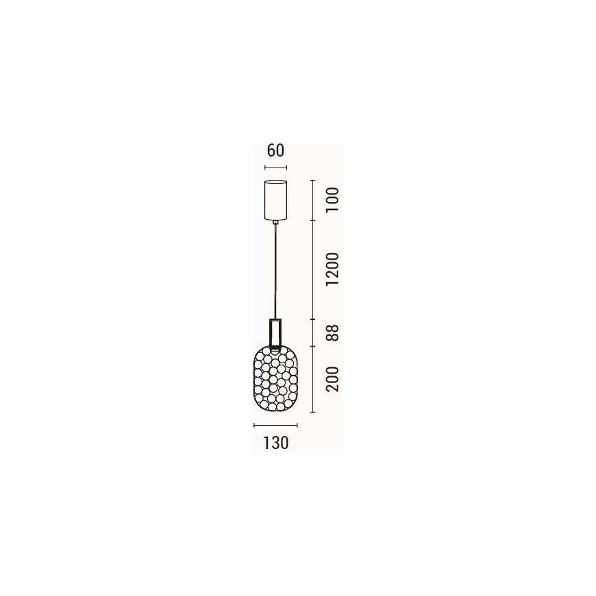 LED Пендел LED/6,3W/230V 3000K лъскав хром Ø 20 см