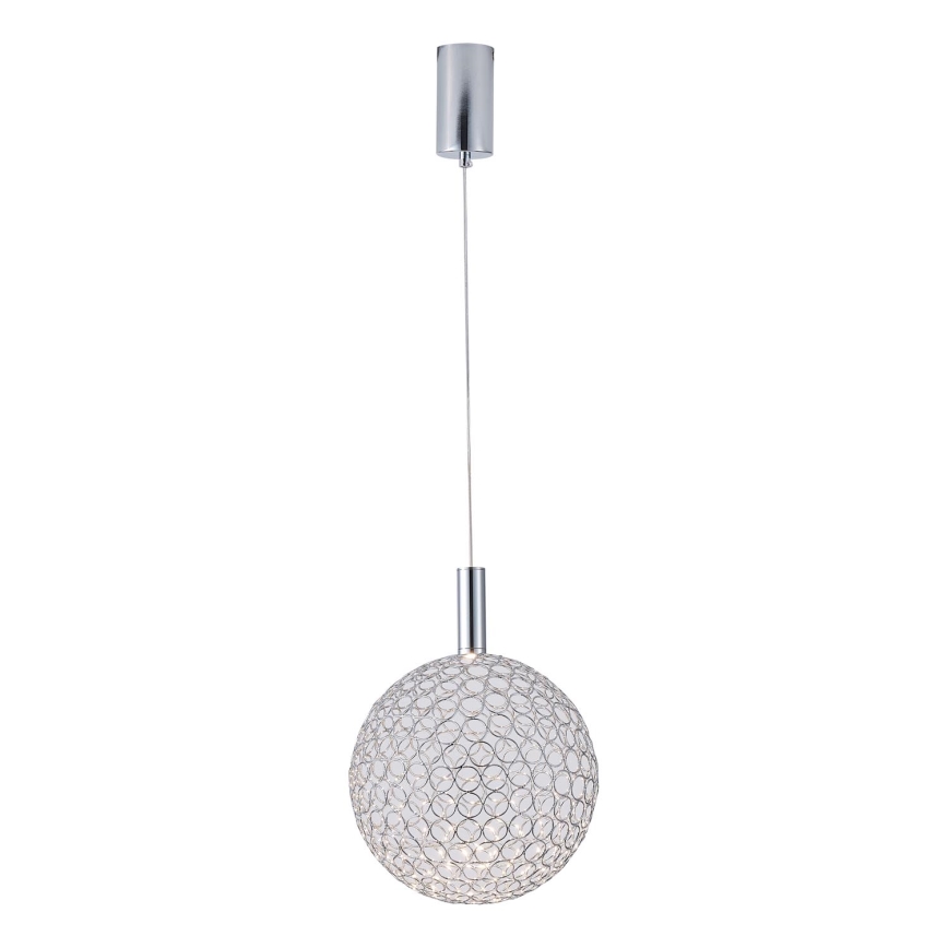 LED Пендел LED/6,3W/230V 3000K лъскав хром Ø 20 см