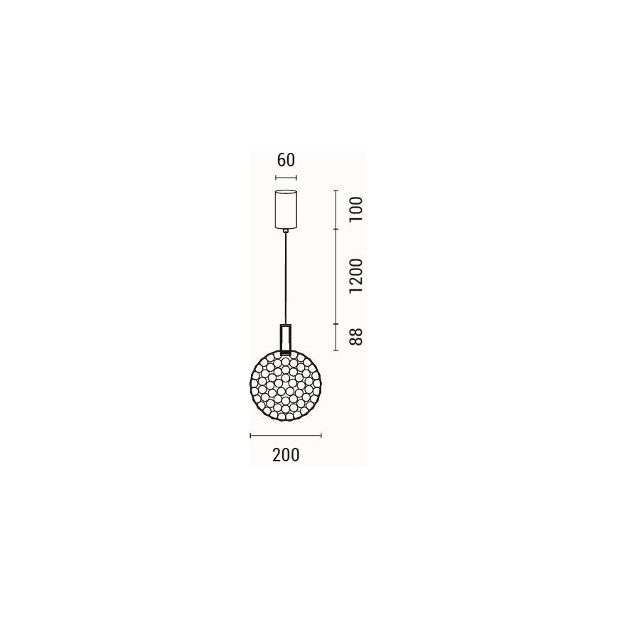 LED Пендел LED/6,3W/230V 3000K лъскав хром Ø 20 см
