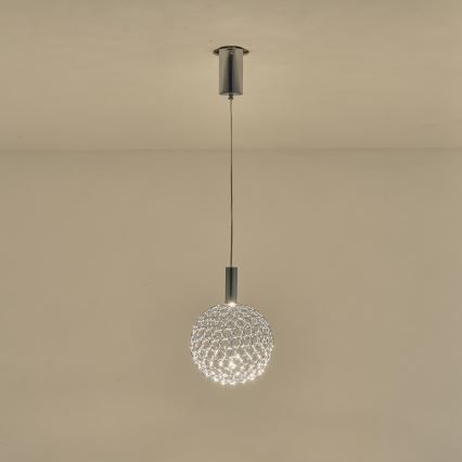 LED Пендел LED/6,3W/230V 3000K лъскав хром Ø 25 см